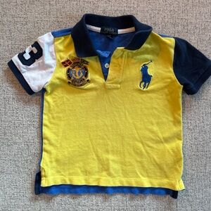 Polo by Ralph Lauren Kids Yellow and Navy Polo Shirt